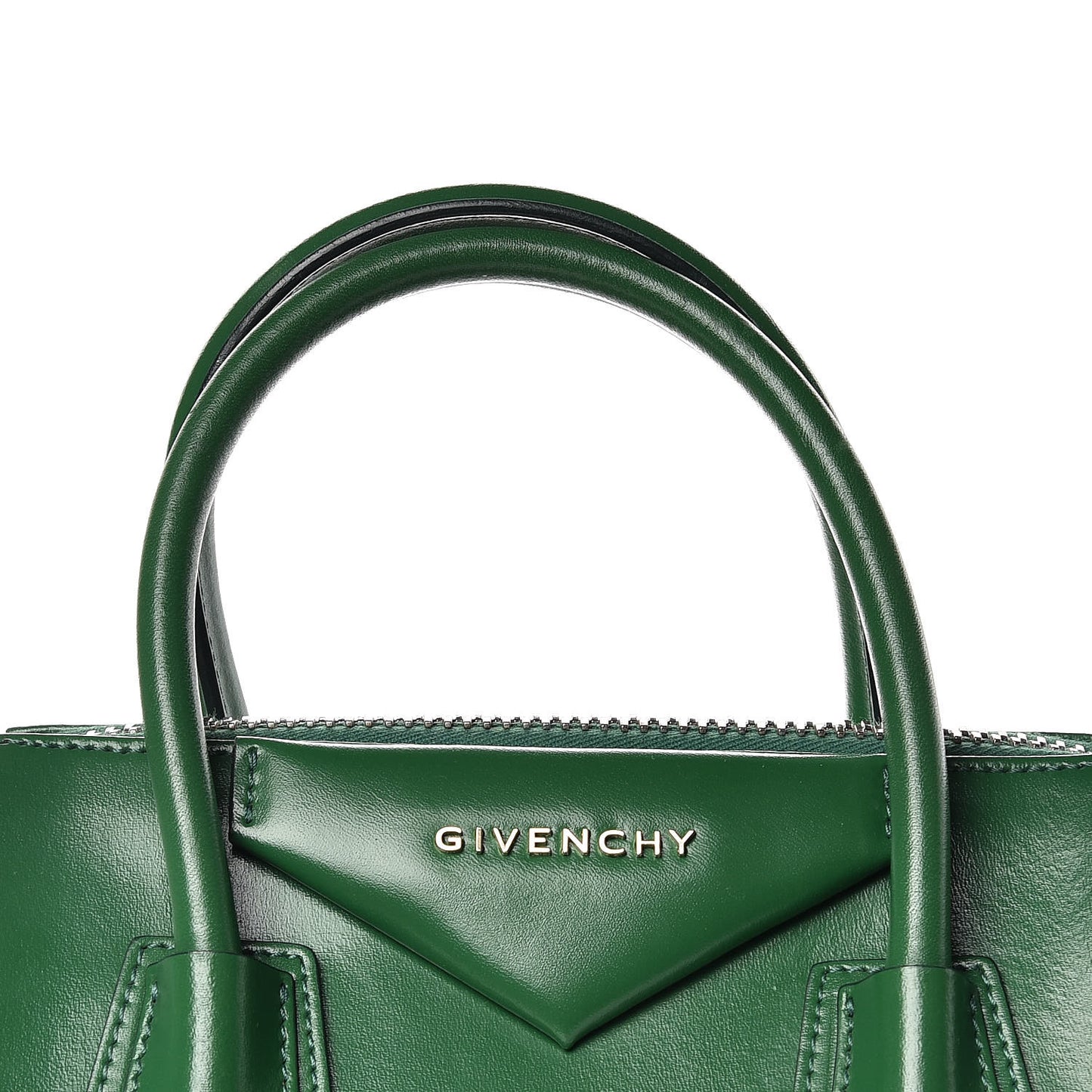 Shiny Lord Calfskin Small Antigona Emerald