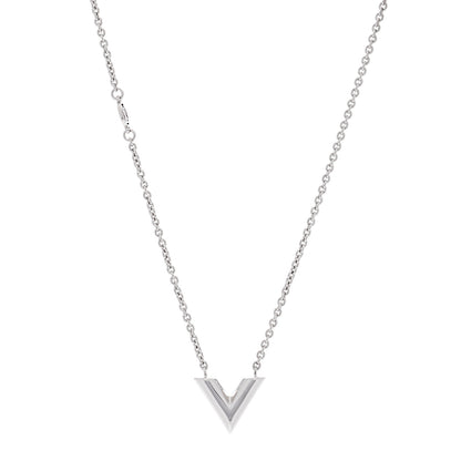 Louis Vuitton Metal Essential V Supple Necklace Silver 1 of 3