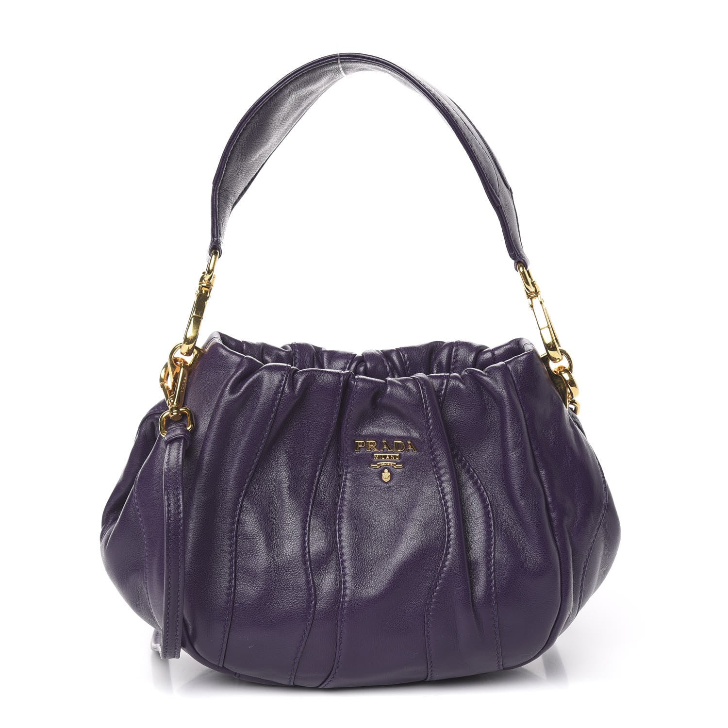 Prada Nappa Stripes Hobo Viola 1 of 10