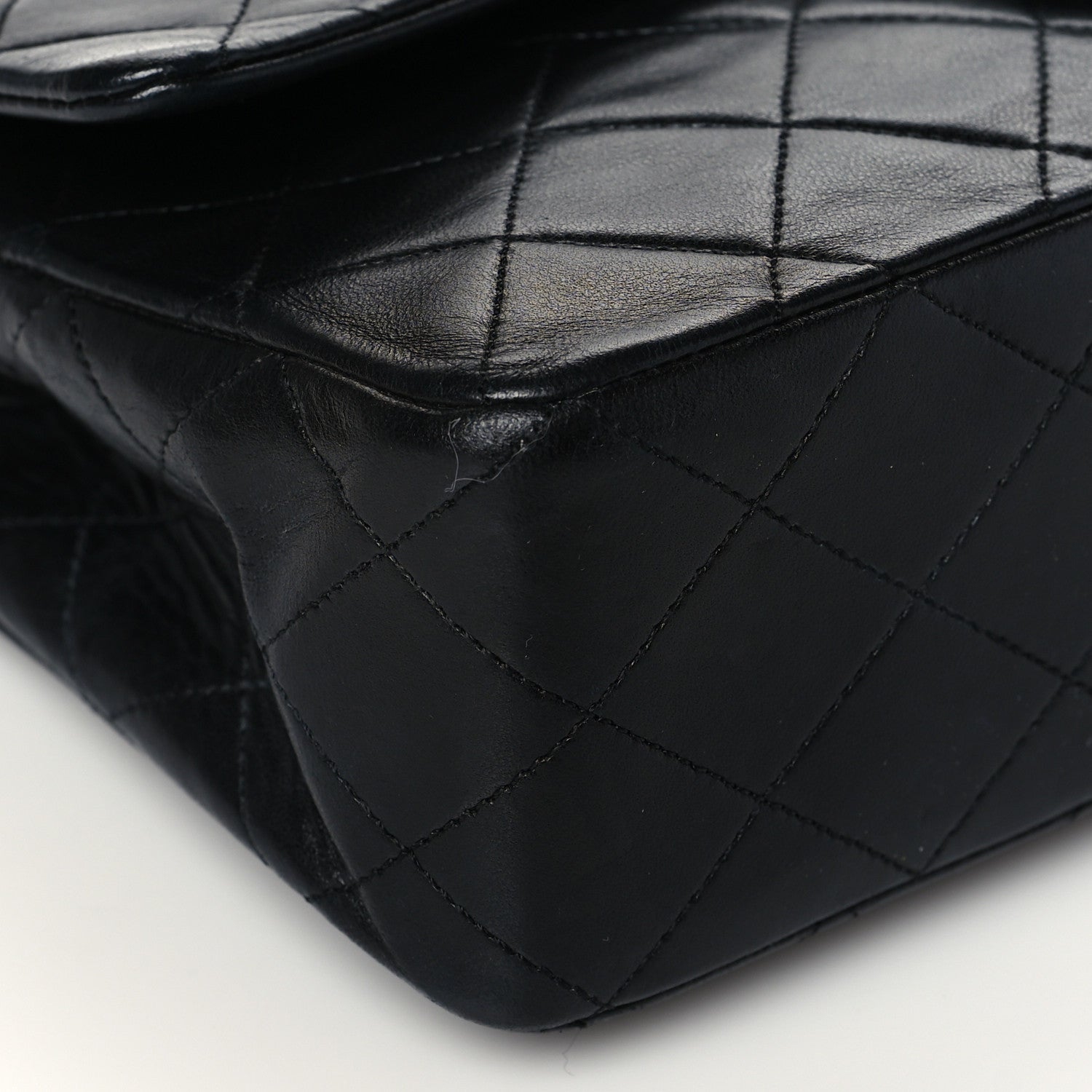 Chanel Lambskin Quilted Medium Double Flap Black 9 of 10