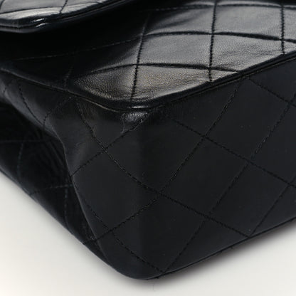 Chanel Lambskin Quilted Medium Double Flap Black 9 of 10