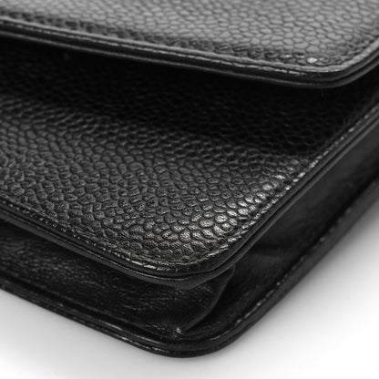 Chanel Caviar Timeless CC Wallet On Chain WOC Black 10 of 11