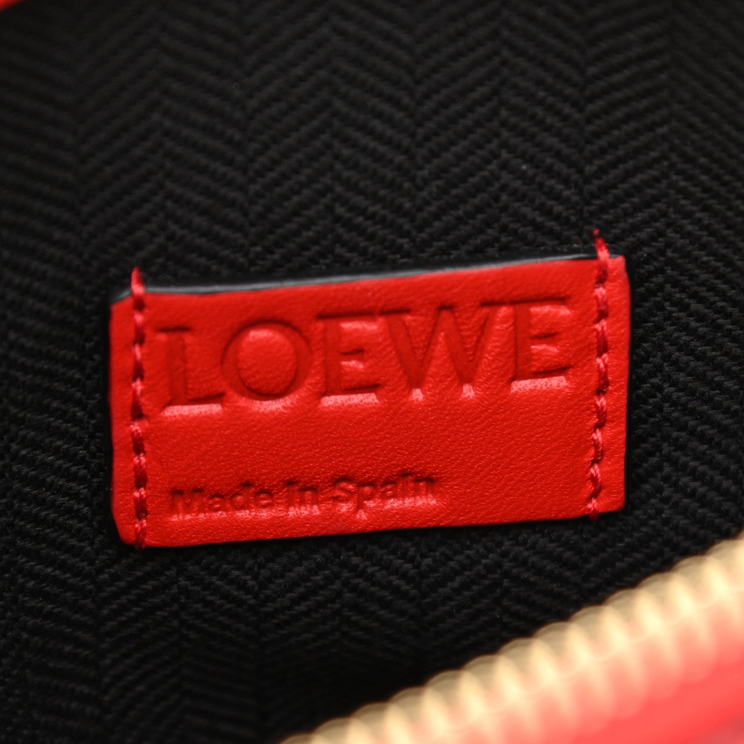 Loewe Calfskin Embossed Mini Repeat T Crossbody Bag Red 6 of 10