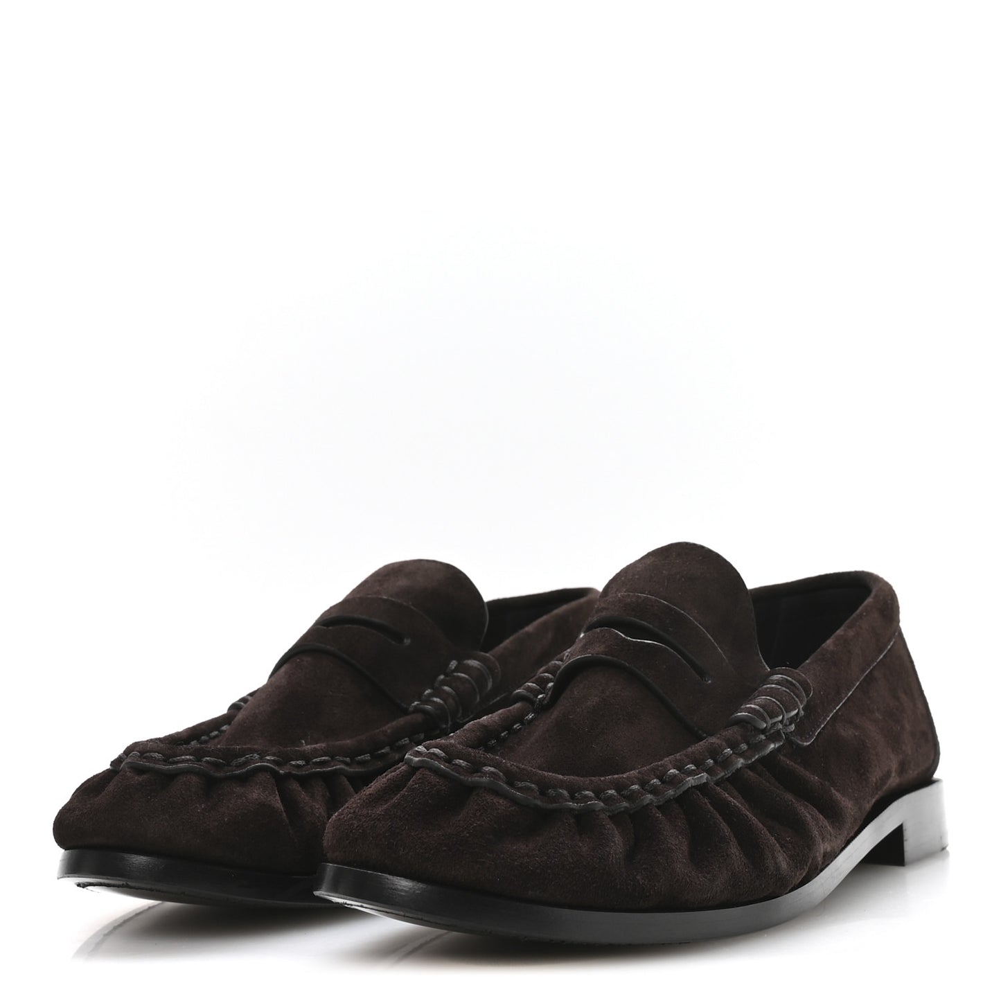 Suede Le Loafer 15 Penny Slippers 37 Dark Chocolate