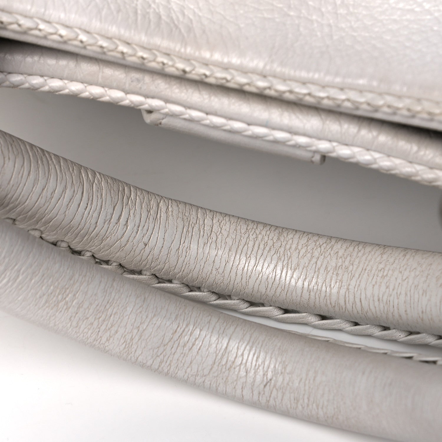 Christian Dior Calfskin Braided Gaucho Double Saddle Bag White 21 of 21