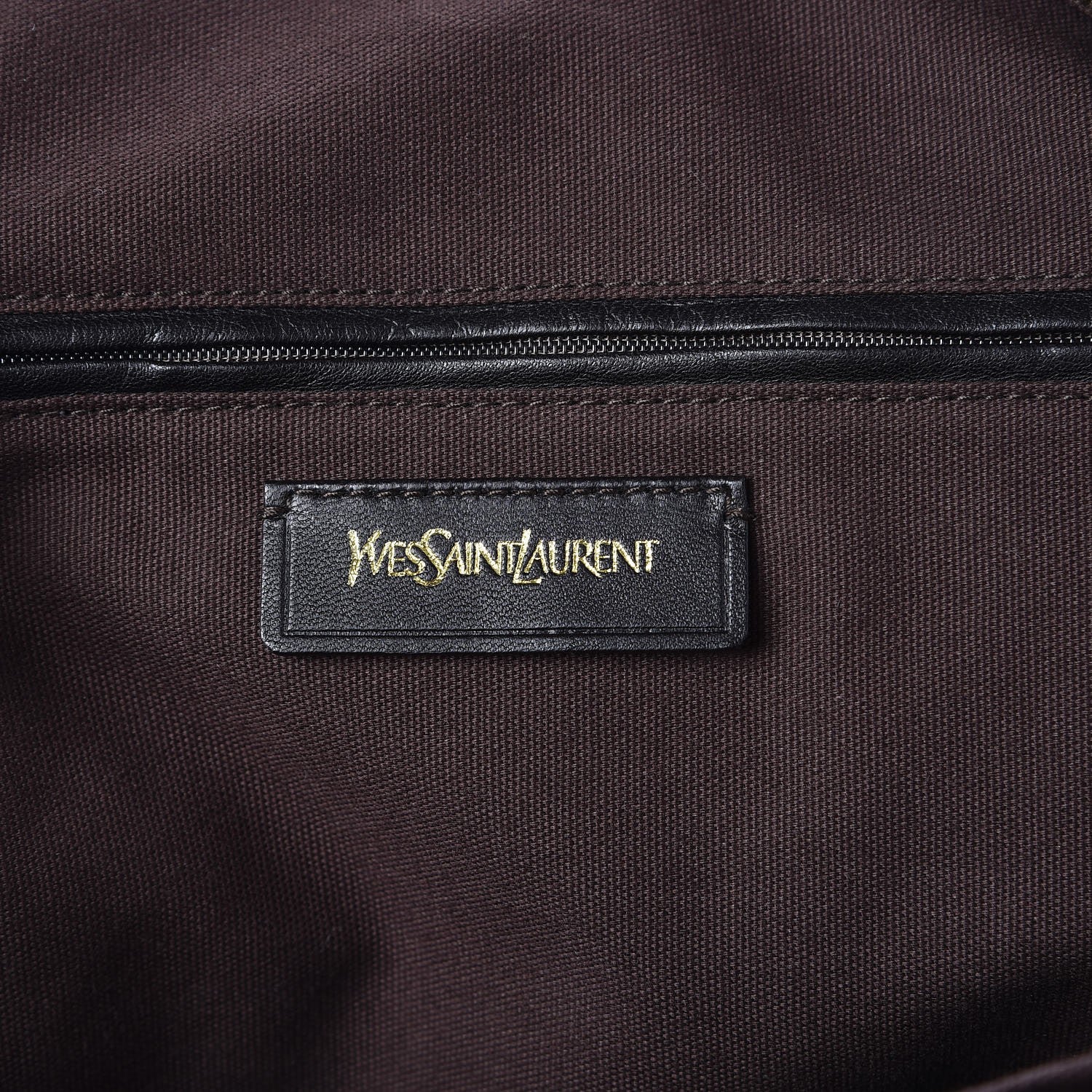 Saint Laurent Pebbled Lambskin Medium Easy Sac Olive 6 of 13