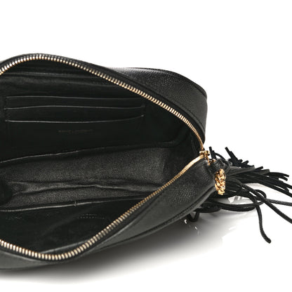 Saint Laurent Grain De Poudre Matelasse Monogram Mini Lou Camera Bag Black 5 of 11