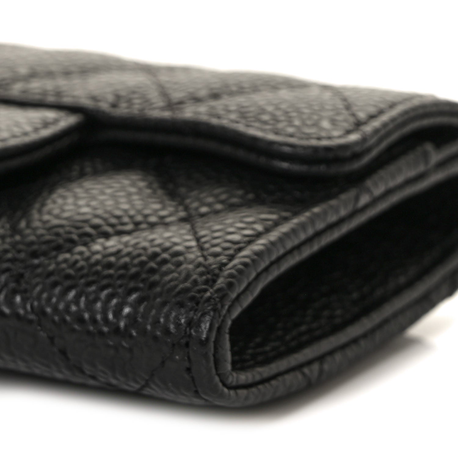 Chanel Caviar Quilted Flap Card Holder Wallet Black 10 of 11