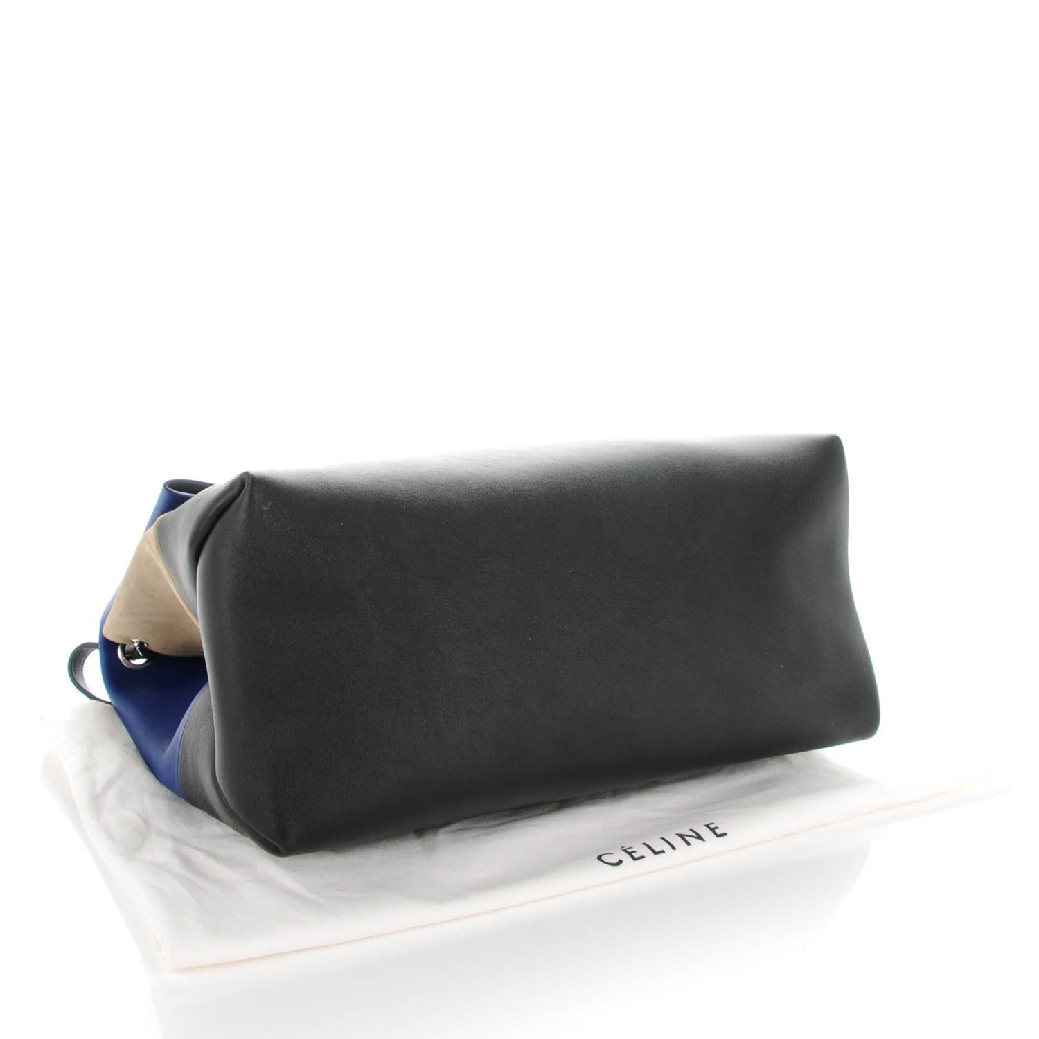 Celine Calfskin Suede All Soft Shoulder Bag Indigo 5 of 9
