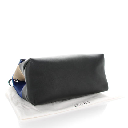 Celine Calfskin Suede All Soft Shoulder Bag Indigo 5 of 9