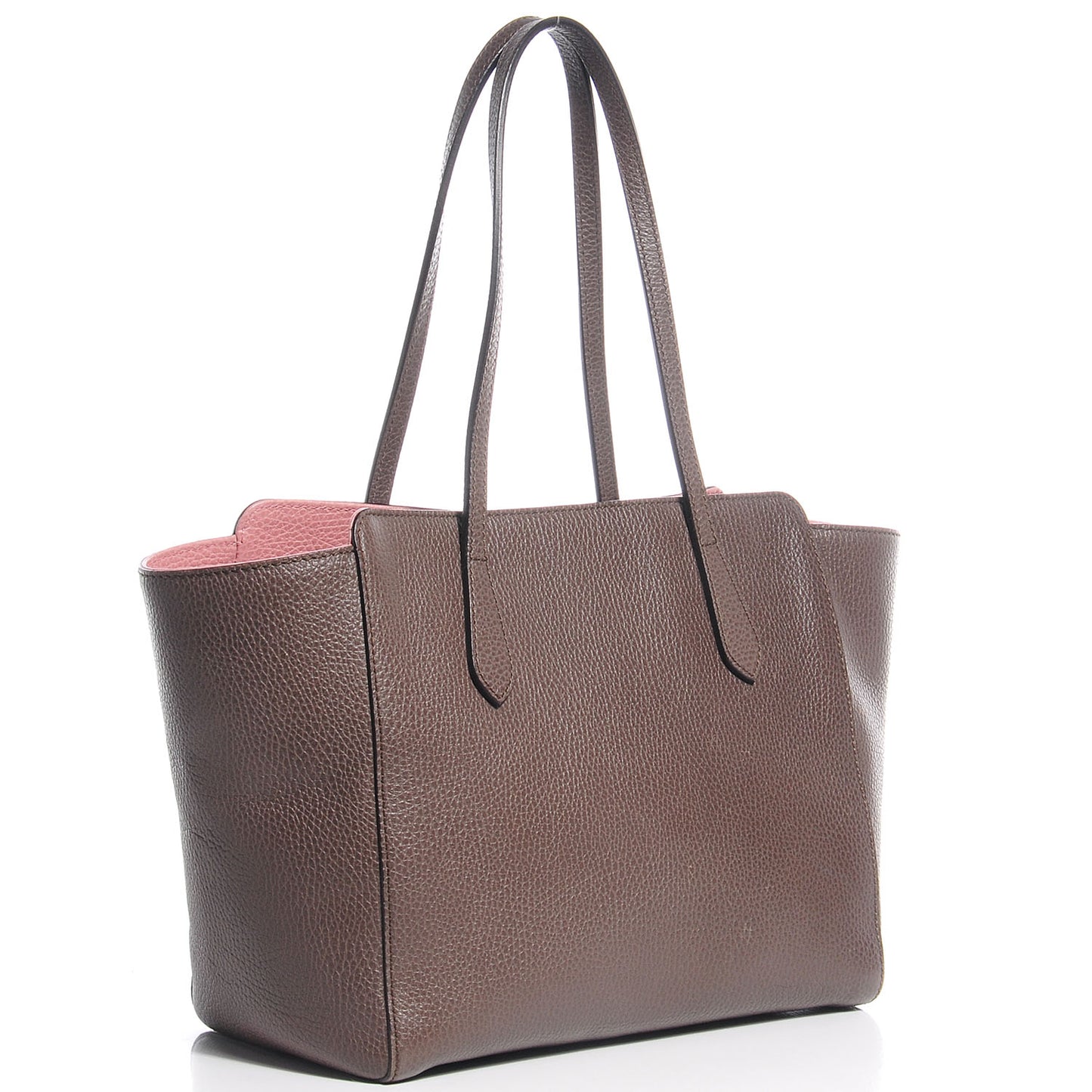 Dollar Calfskin Small Swing Tote Grey Field Soft Pink