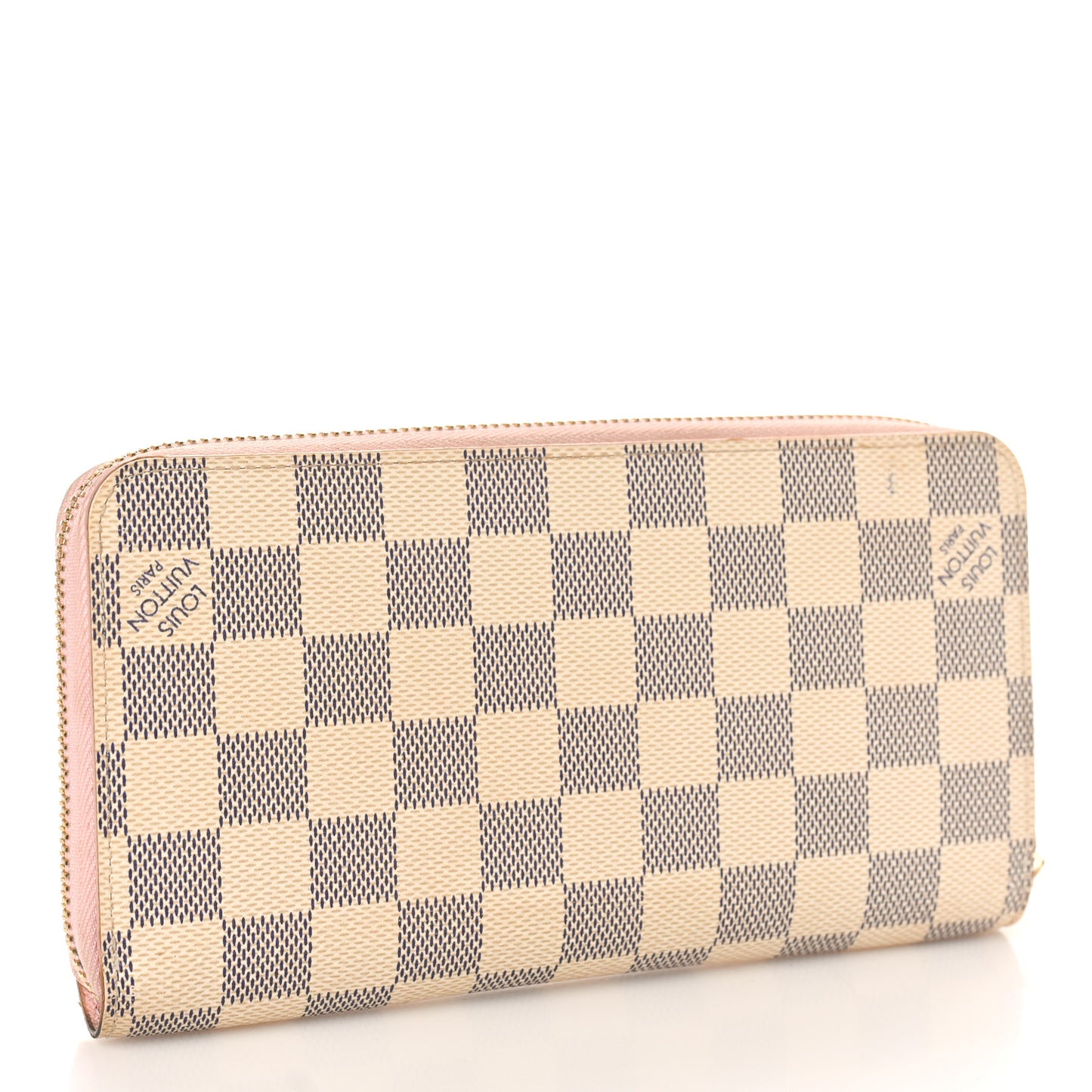Damier Azur Zippy Wallet Rose Ballerine