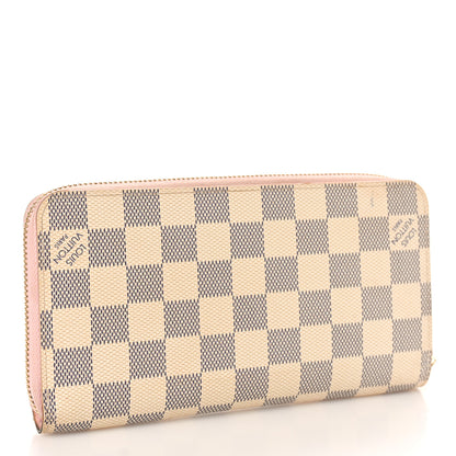 Louis Vuitton Damier Azur Zippy Wallet Rose Ballerine 3 of 11