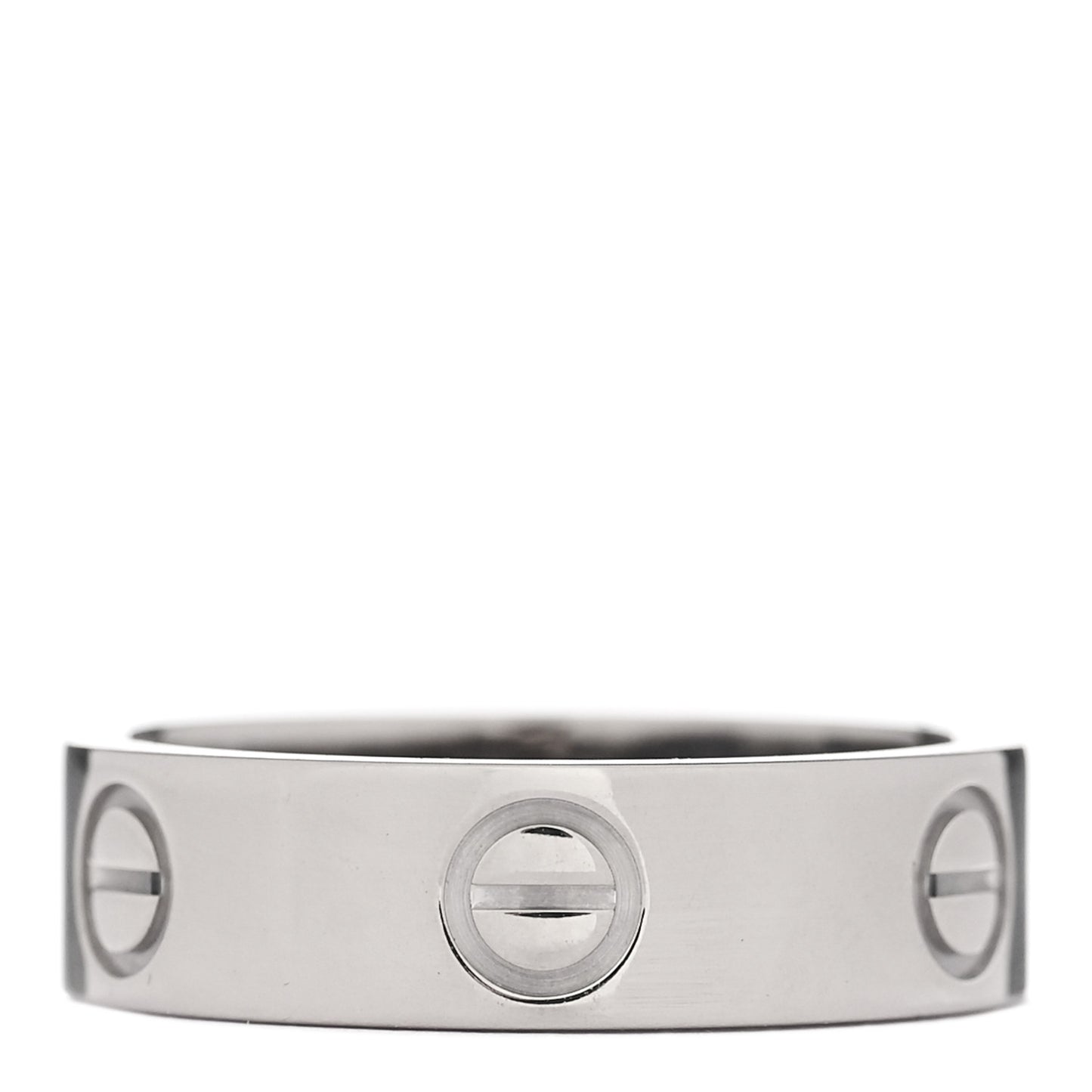 18K White Gold 5.5mm LOVE Ring 54 6.75