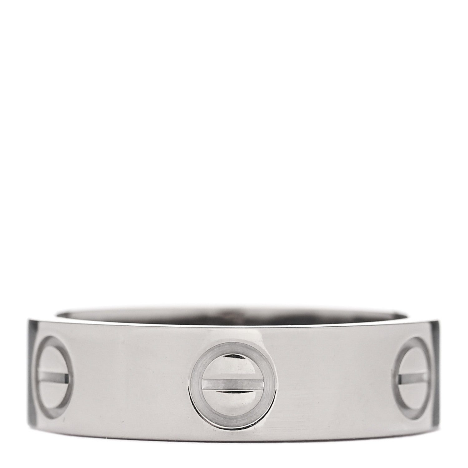 Cartier 18K White Gold 5.5mm LOVE Ring 54 6.75 3 of 4