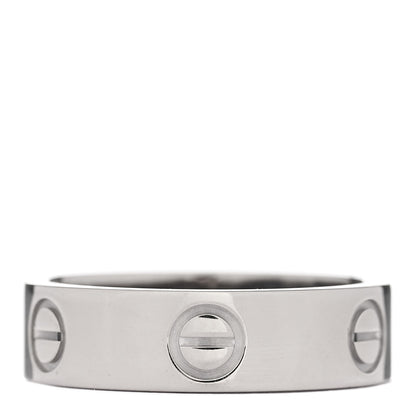 Cartier 18K White Gold 5.5mm LOVE Ring 54 6.75 3 of 4