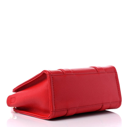 Marc Jacobs Grained Calfskin Small The Tote Bag True Red 4 of 9