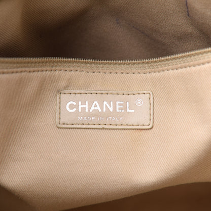 Chanel Vinyl Quilted In The Business North South Tote Light Grey 6 of 15