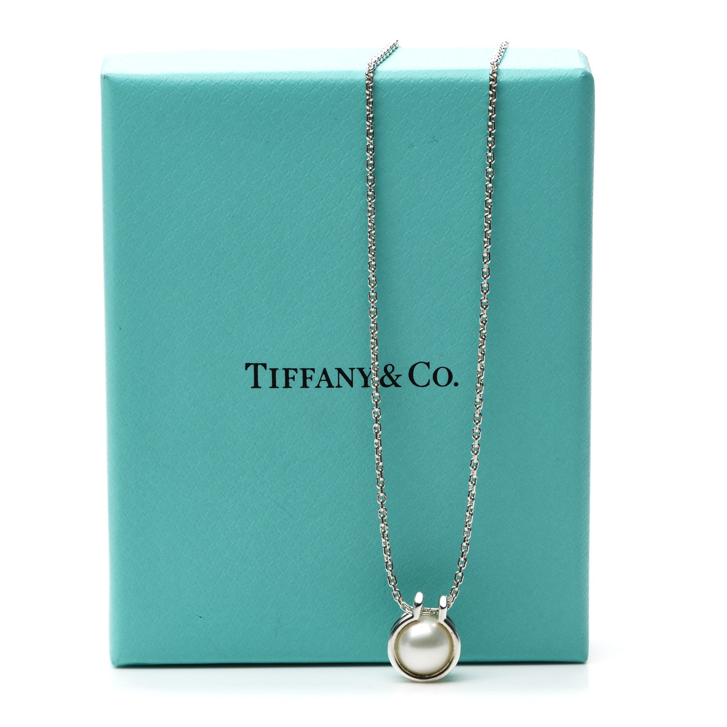 Tiffany Sterling Silver Cultured Pearl Link HardWear Necklace 7 of 7