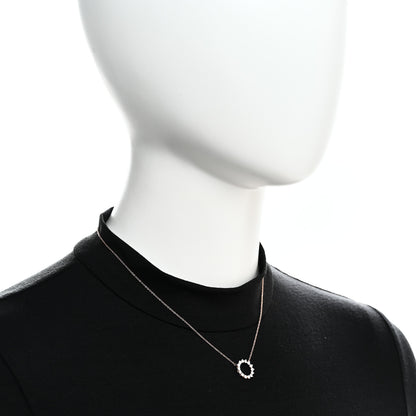 Tiffany 18K Rose Gold Diamond Small Open Circle Pendant Necklace 2 of 7