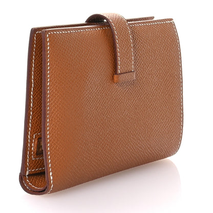Hermes Epsom Bearn Compact Wallet Gold 3 of 7