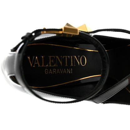 Valentino Garavani Patent Tiptoe Ankle Strap 100mm Pumps 37.5 Black 6 of 8