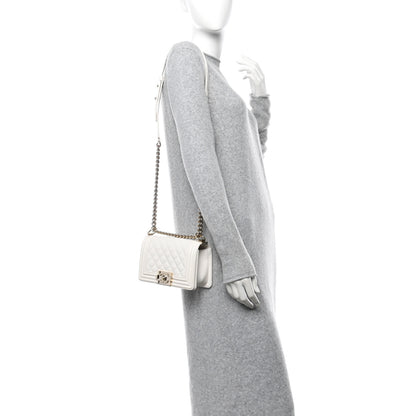 Chanel Caviar Quilted Small Boy Flap White 2 of 10