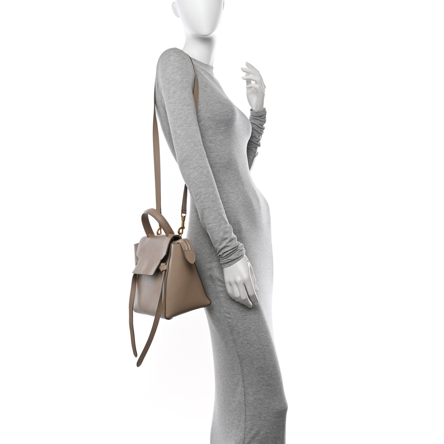 Celine Grained Calfskin Micro Belt Bag Light Taupe 2 of 10