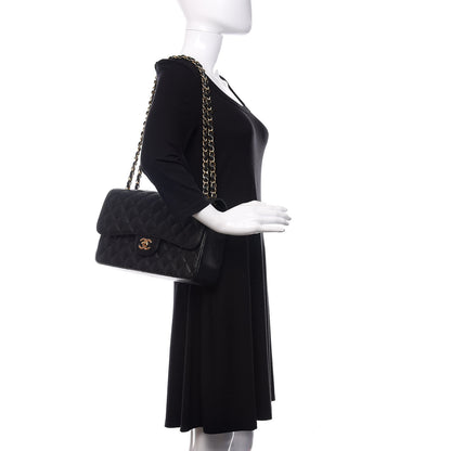 Chanel Caviar Quilted Jumbo Double Flap Black 2 of 11