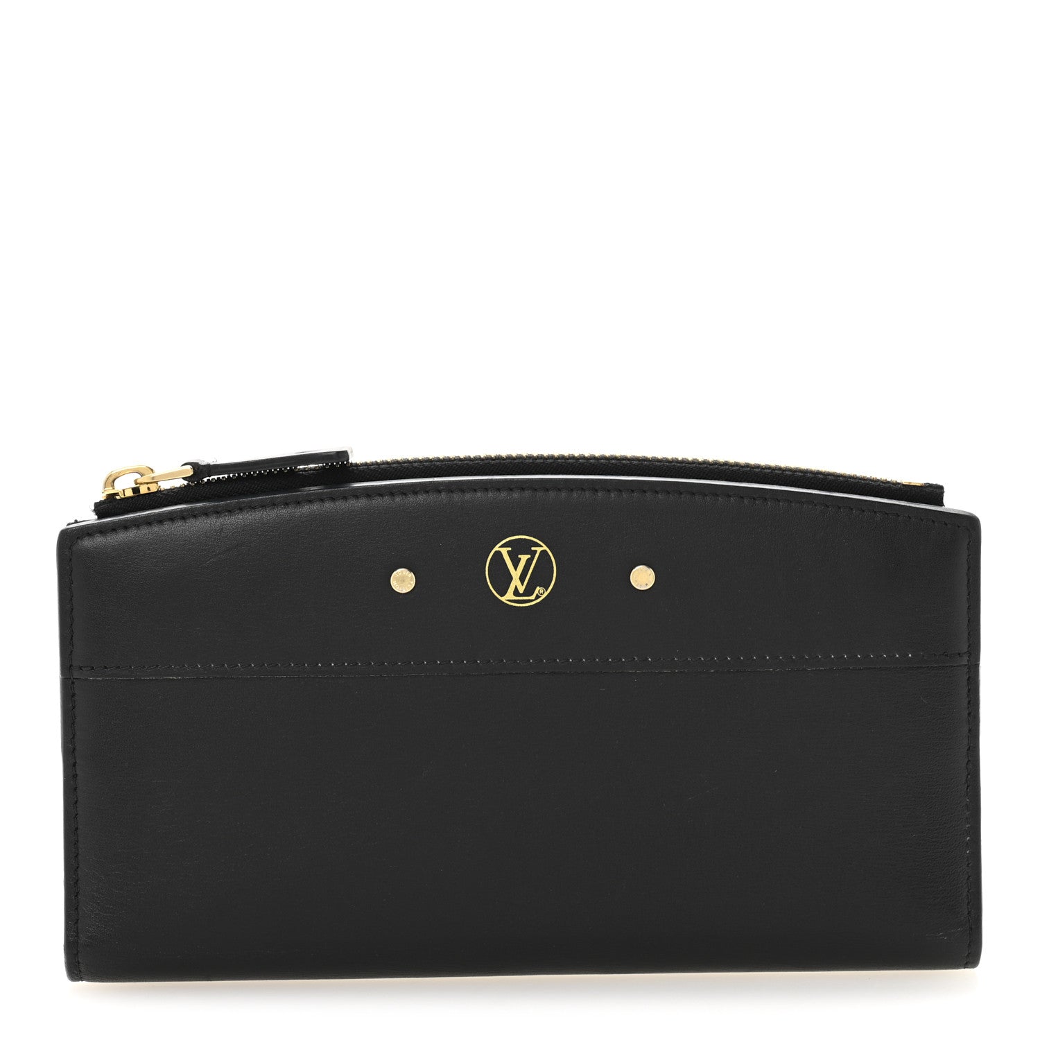 Louis Vuitton Calfskin City Steamer Wallet Black 1 of 9