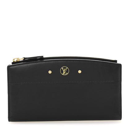 Louis Vuitton Calfskin City Steamer Wallet Black 1 of 9