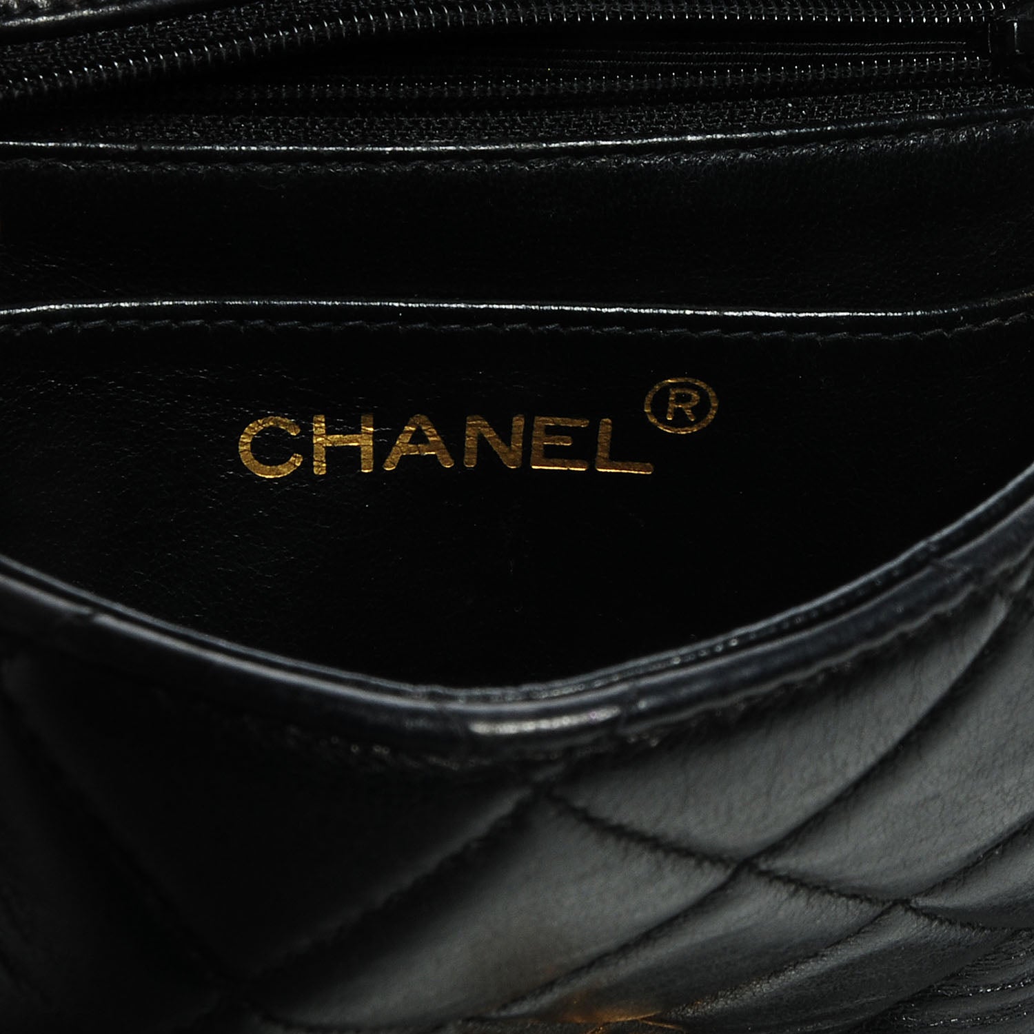 Chanel Lambskin Quilted Mini Square Flap Black 5 of 7