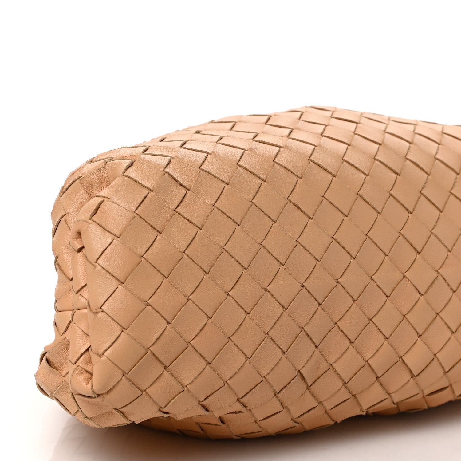 Bottega Veneta Nappa Maxi Intrecciato The Pouch Oversized Clutch Almond 8 of 9