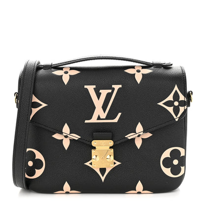 Louis Vuitton Empreinte Monogram Giant Pochette Metis Black Beige 1 of 12