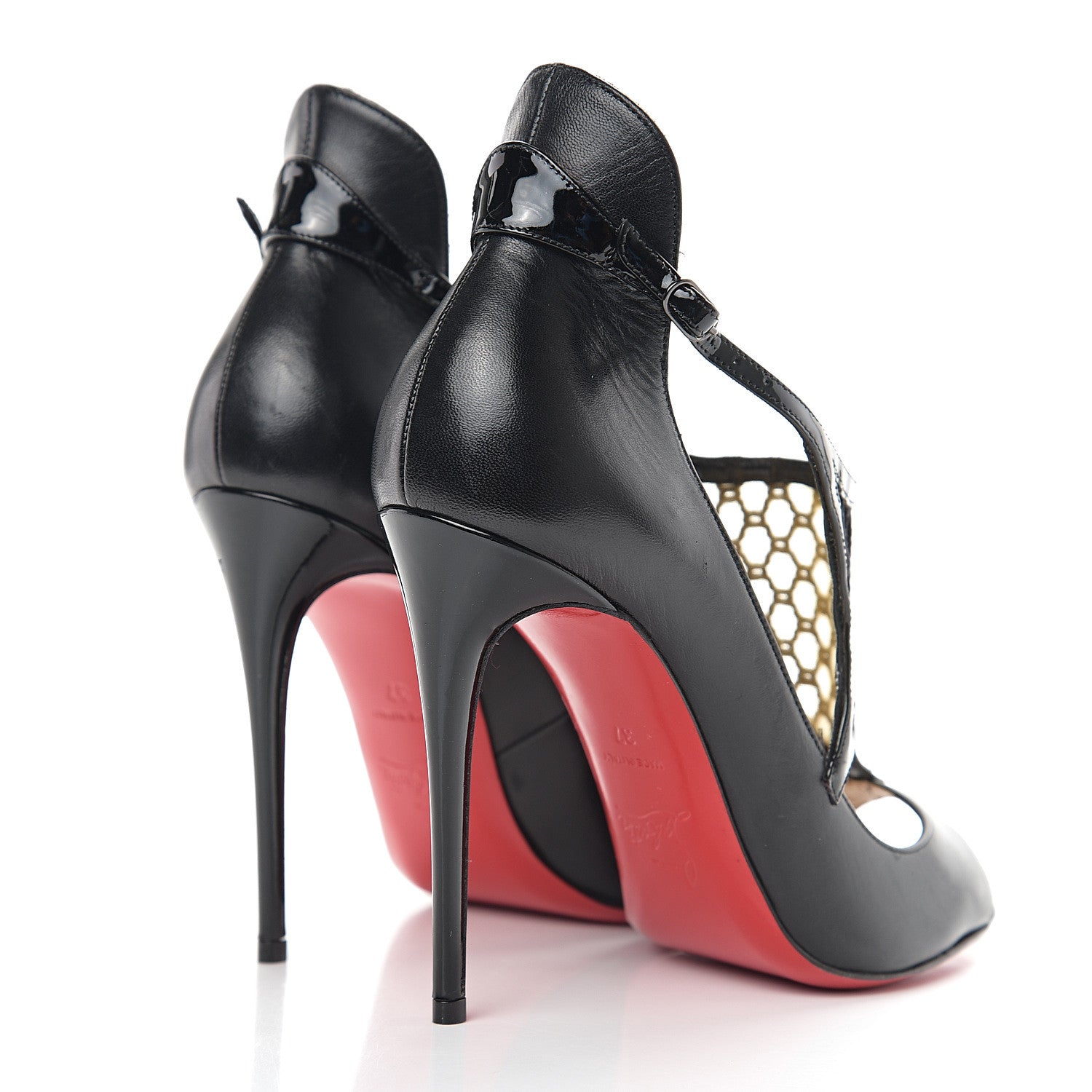Christian Louboutin Kid Patent Mosaika 100 Pump 37 Black 4 of 8