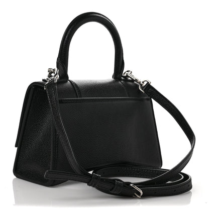 Balenciaga Grained Calfskin Hourglass Top Handle Bag XS Black 3 of 9