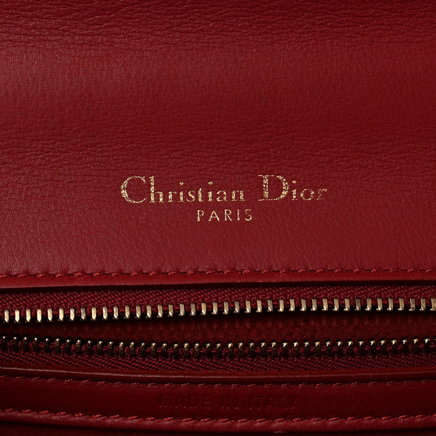 Calfskin Studded Small Diorama Flap Bag Burgundy