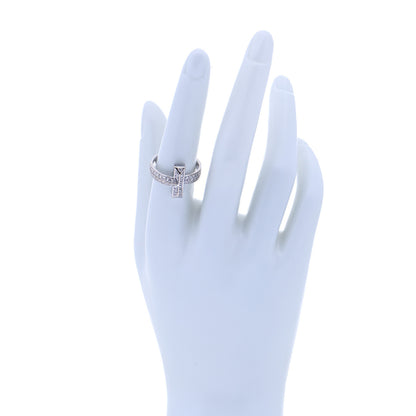 Tiffany 18K White Gold Diamond T T1 Wide Ring 56 7.5 2 of 6