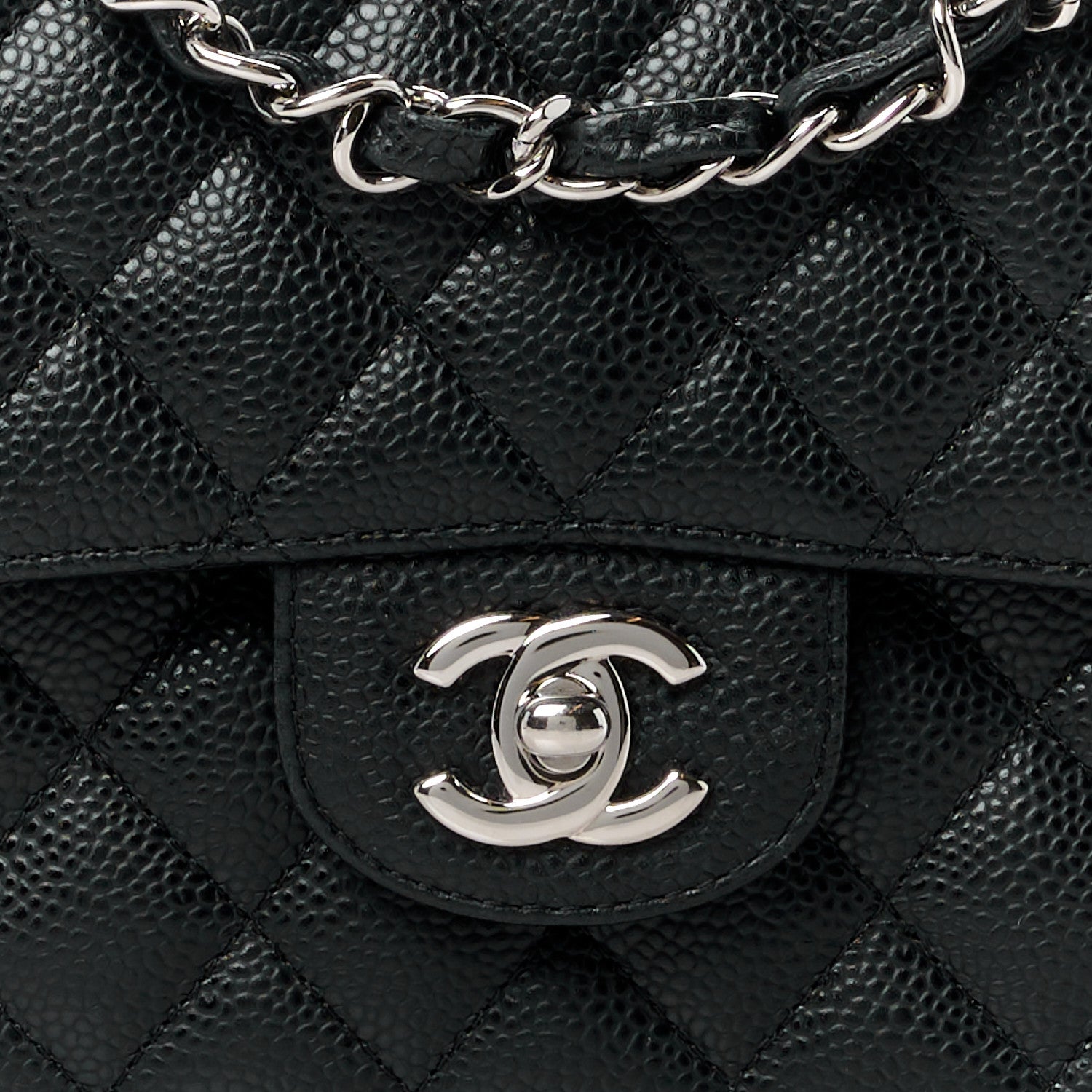 Chanel Caviar Quilted Medium Double Flap Black 9 of 14