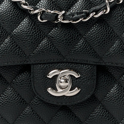 Chanel Caviar Quilted Medium Double Flap Black 9 of 14