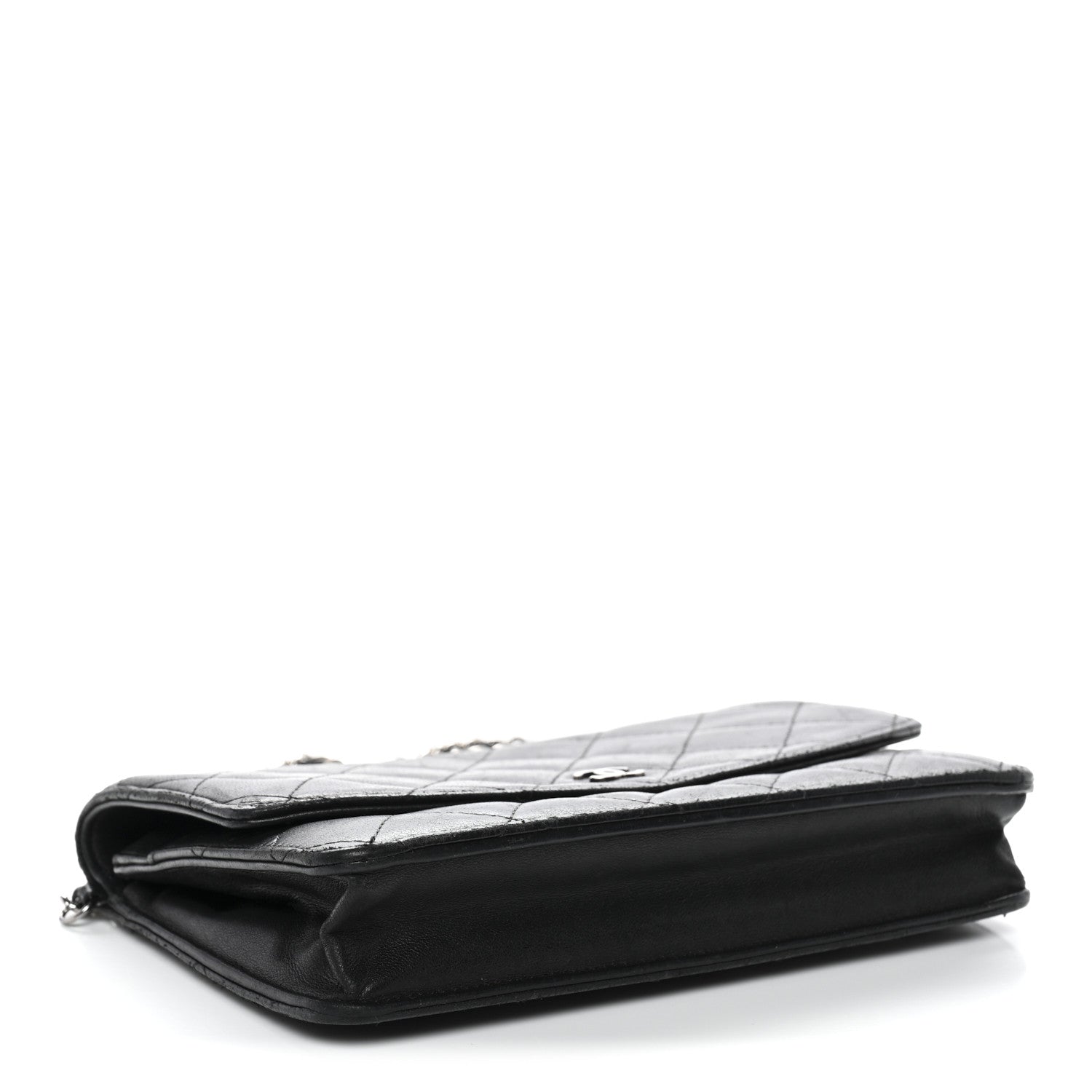 Chanel Lambskin Quilted Wallet On Chain WOC Black 3 of 14