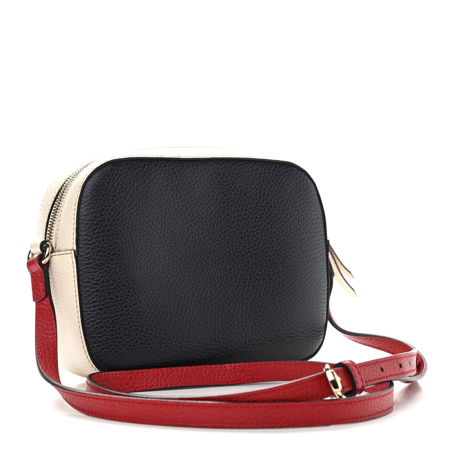 Dollar Calfskin Small Soho Disco Bag Blue Hibiscus Red Mystic White