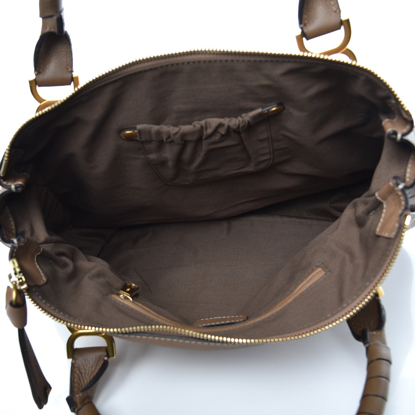 Calfskin Large Marcie Satchel Nut