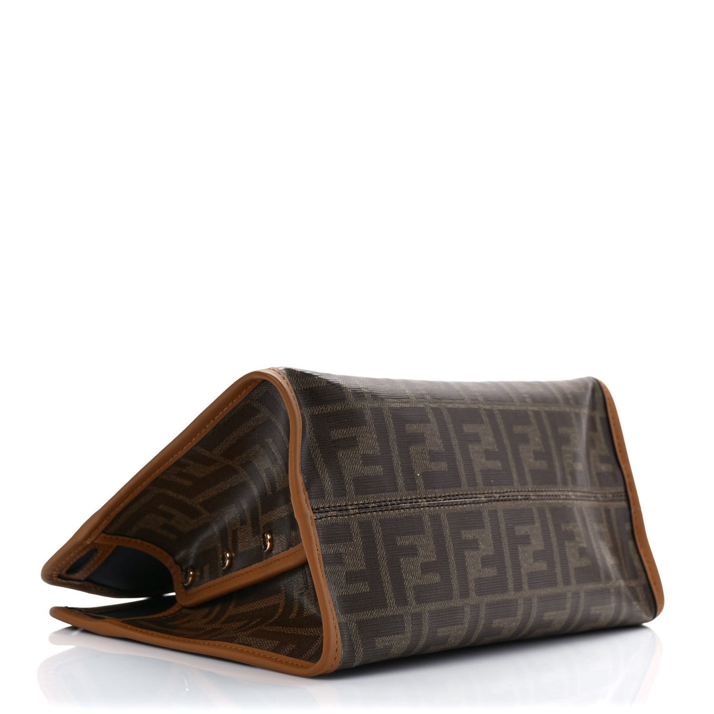 Glazed Fabric Vitello Century FF 1974 Stamp Patch Mini Peekaboo Defender Cover Mogano Panna Caramello