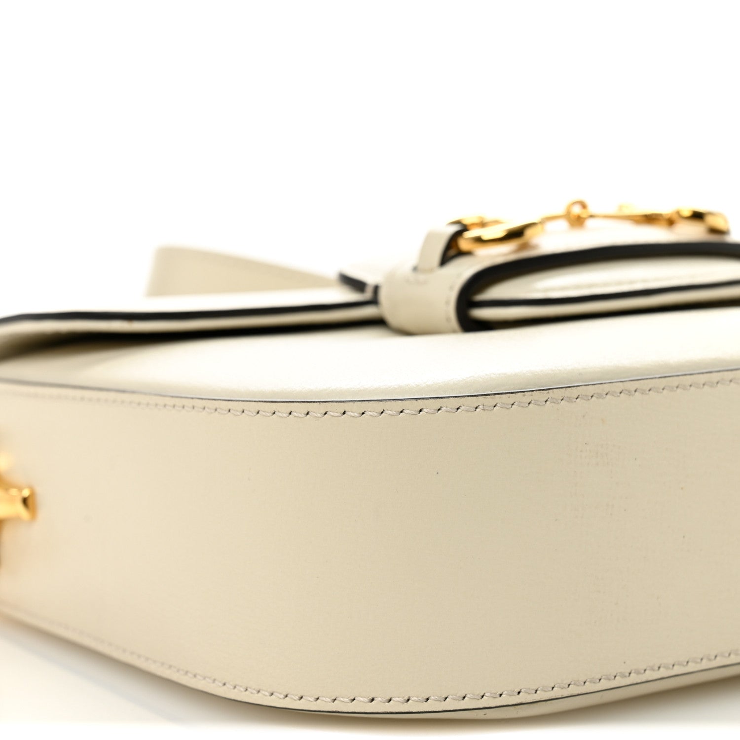 Gucci Azalea Calfskin Web Mini Horsebit 1955 Shoulder Bag Mystic White 9 of 11