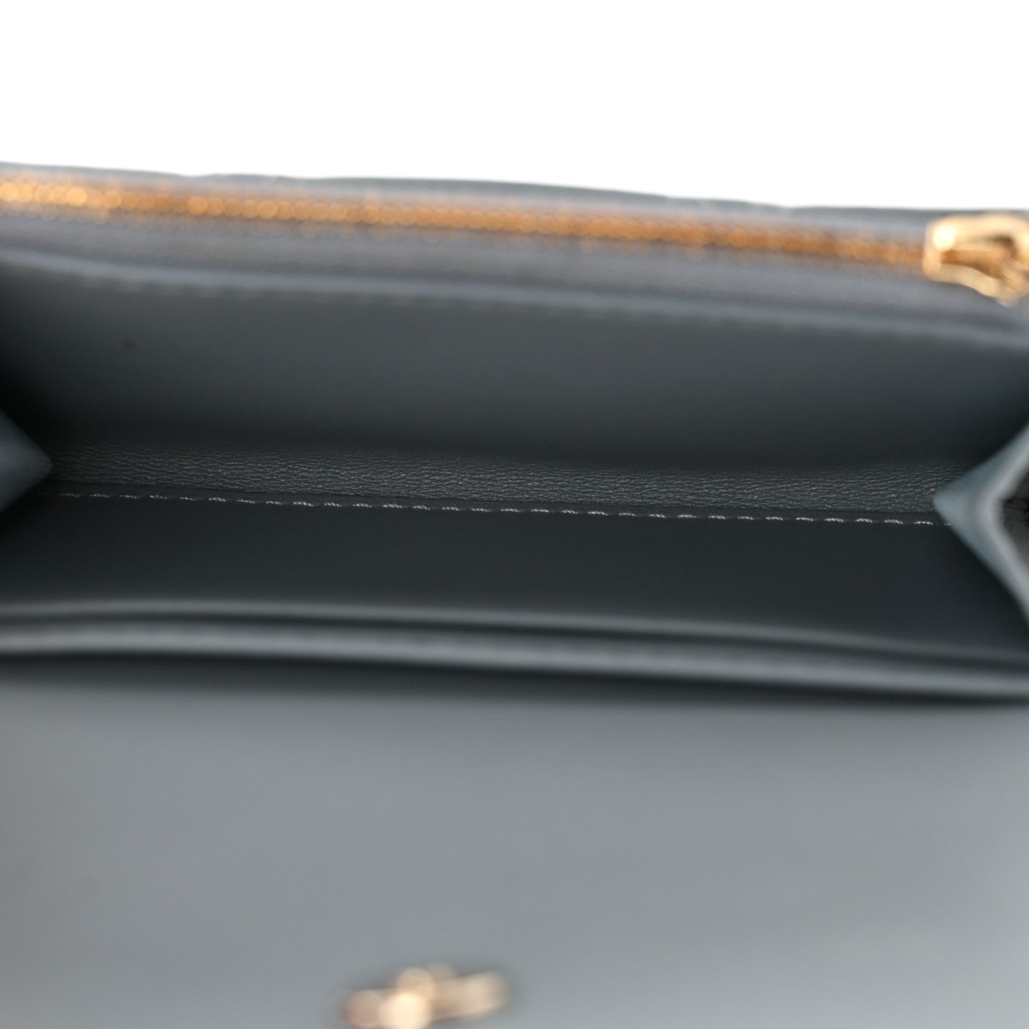 Christian Dior Lambskin Cannage Lady Dior Flap Card Holder Gray 5 of 8