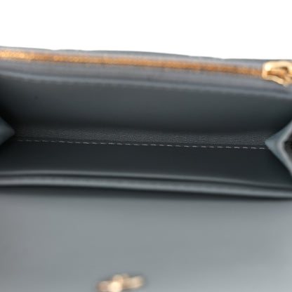 Christian Dior Lambskin Cannage Lady Dior Flap Card Holder Gray 5 of 8