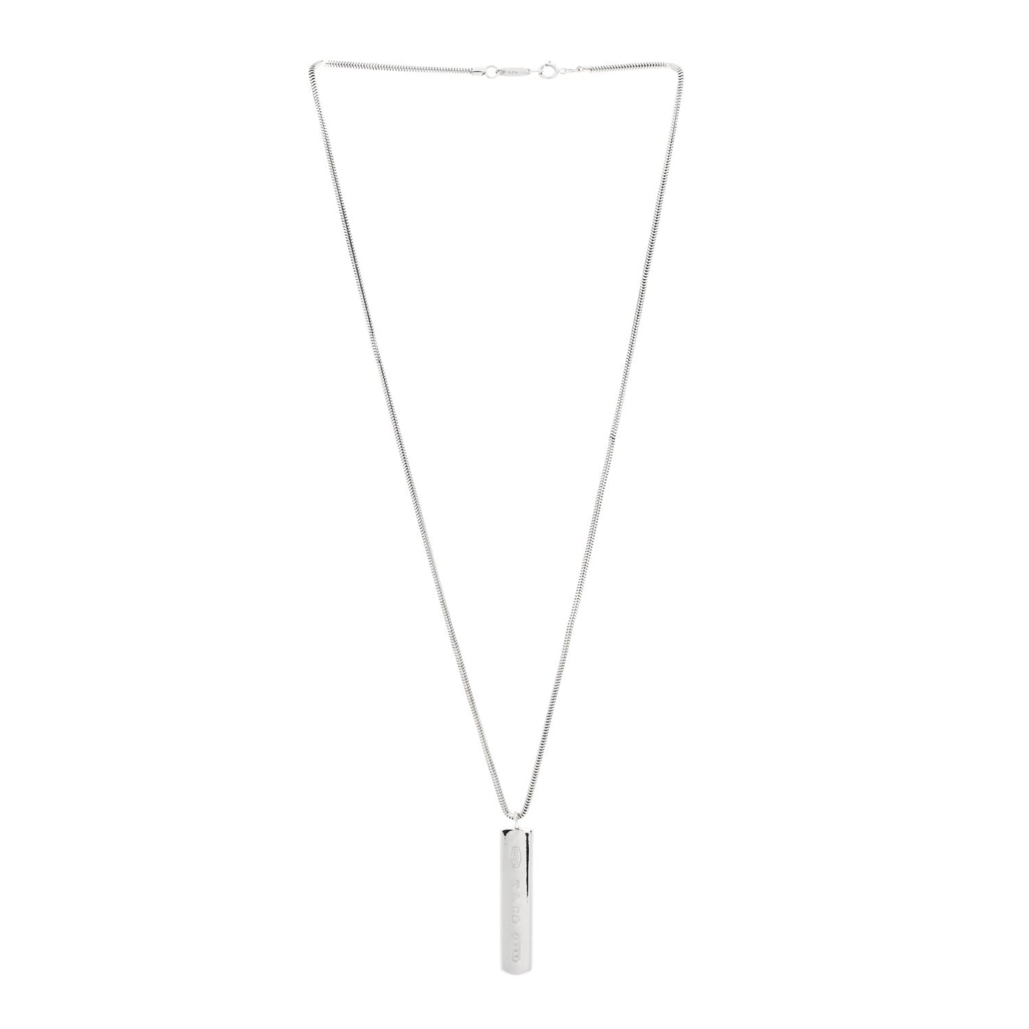 Sterling Silver 1837 Bar Pendant Necklace