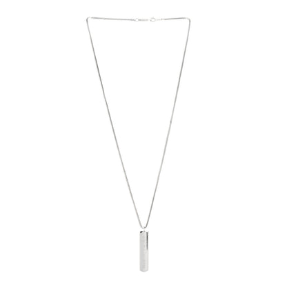 Tiffany Sterling Silver 1837 Bar Pendant Necklace 3 of 6