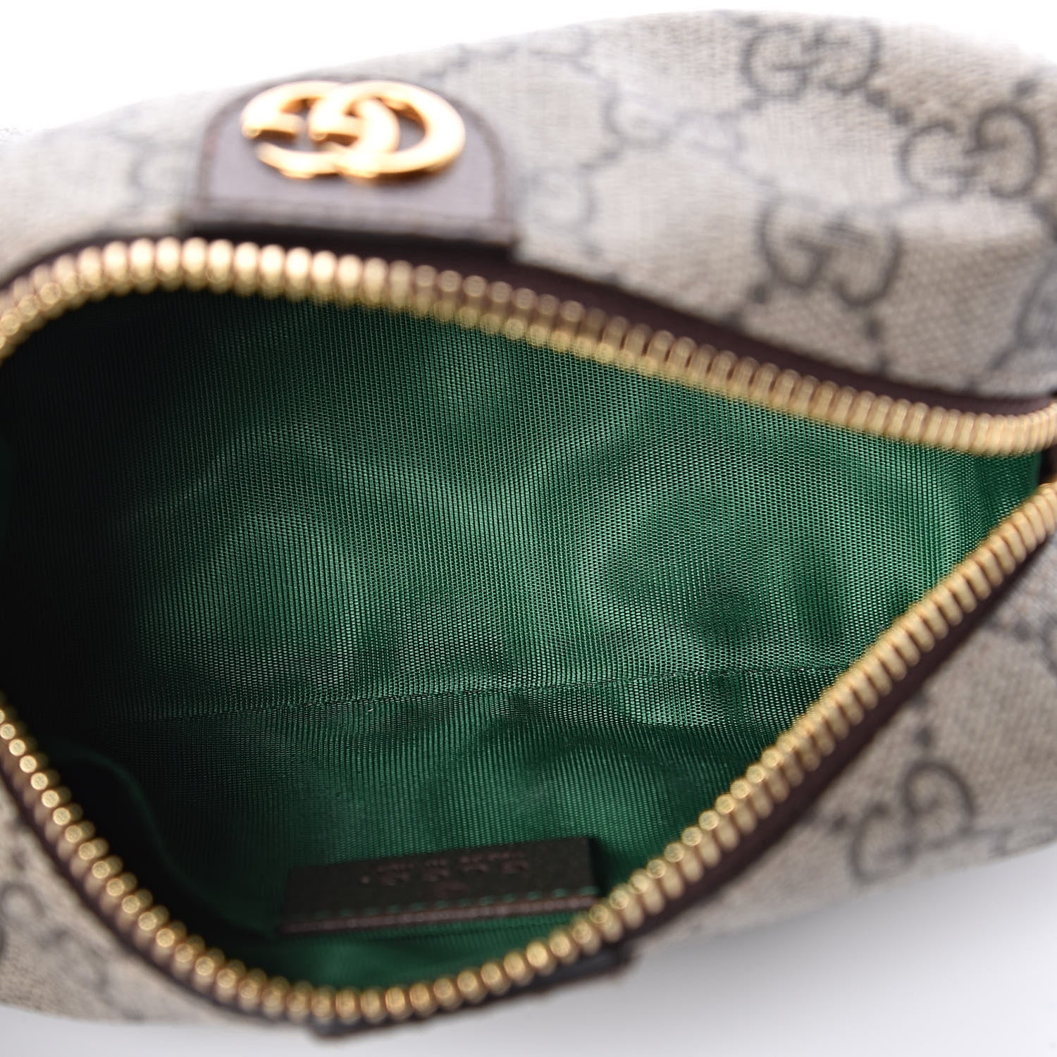 Gucci Soft GG Supreme Monogram Calfskin Small Ophidia Cosmetic Case Beige Ebony New Acero 5 of 7